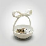 Casa si Gradina - Decoratiuni - Obiecte decorative - Vaze si boluri decorative - Bol Decorativ cu Maner Funda, Ivory, 17 cm - Infinity.ro