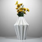 Casa si Gradina - Decoratiuni - Obiecte decorative - Vaze si boluri decorative - Vaza Moderna 3D, Design Minimalist, Gri - Infinity.ro