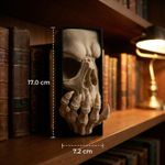 Carti si Birotica - Carti - Accesorii pentru cititori - Suport Carte Decorativ Book Nook, Craniu si Mana, Bej, 17 cm - Infinity.ro