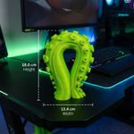 PC, gaming si accesorii - Periferice PC - Periferice Diverse - Suport Casti cu Forma Tentaculara, Verde, 18 cm - Infinity.ro