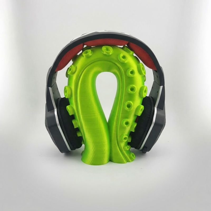 PC, gaming si accesorii - Periferice PC - Periferice Diverse - Suport Casti cu Forma Tentaculara, Verde, 18 cm - Infinity.ro