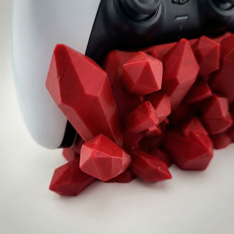 PC, gaming si accesorii - Gaming - Accesorii gaming - Accesorii console gaming - Suport controller gaming cu design cristale, rosu, 15cm - Infinity.ro