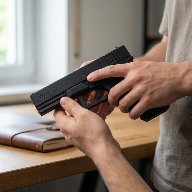 Jucarii, Copii si Bebe - Jucarii si jocuri - Jucarii de rol - Arme de jucarie - Pistol de jucarie cu mecanism pe elastice, negru, 19 cm - Infinity.ro