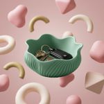 Casa si Gradina - Decoratiuni - Obiecte decorative - Vaze si boluri decorative - Bol Decorativ cu Margine Ondulata, Verde Menta, 14 cm - Infinity.ro