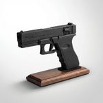 Jucarii, Copii si Bebe - Jucarii si jocuri - Jucarii de rol - Arme de jucarie - Pistol de jucarie cu mecanism pe elastice, negru, 19 cm - Infinity.ro