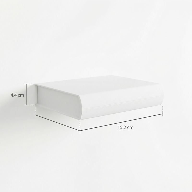 Casa si Gradina - Mobilier - Biblioteci si rafturi - Rafturi - Raft de Perete cu Efect Plutitor, Alb, 15 cm - Infinity.ro