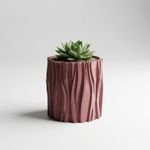 Casa si Gradina - Gradinarit si plante - Plante si ghivece - Ghivece si suporturi - Ghiveci Decorativ cu Textura Ondulata, Rosu, 13 cm - Infinity.ro