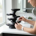 Fashion, accesorii si bijuterii - Femei - Bijuterii femei - Cutii bijuterii - Organizator Bijuterii Tip Raft Sculptural, Negru, 15 cm - Infinity.ro