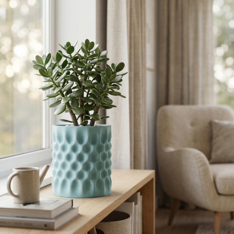 Casa si Gradina - Gradinarit si plante - Plante si ghivece - Ghivece si suporturi - Ghiveci Decorativ Albastru, Textura Organica, 15 cm - Infinity.ro