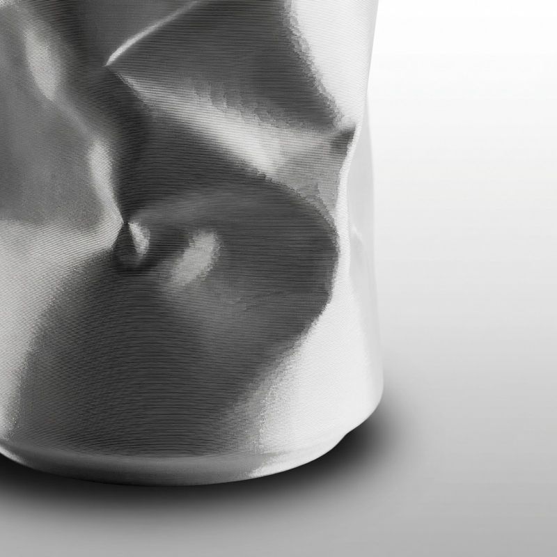 Carti si Birotica - Birotica - Accesorii de birou - Suporturi accesorii birou - Suport Pixuri Sculptural Tip Doza Sifonata, Gri, 16 cm - Infinity.ro