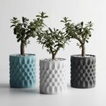 Casa si Gradina - Gradinarit si plante - Plante si ghivece - Ghivece si suporturi - Ghiveci Decorativ Albastru, Textura Organica, 15 cm - Infinity.ro