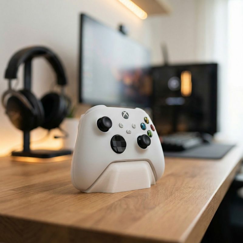 PC, gaming si accesorii - Gaming - Accesorii gaming - Accesorii console gaming - Suport Controller Minimalist, Alb, 13 cm - Infinity.ro