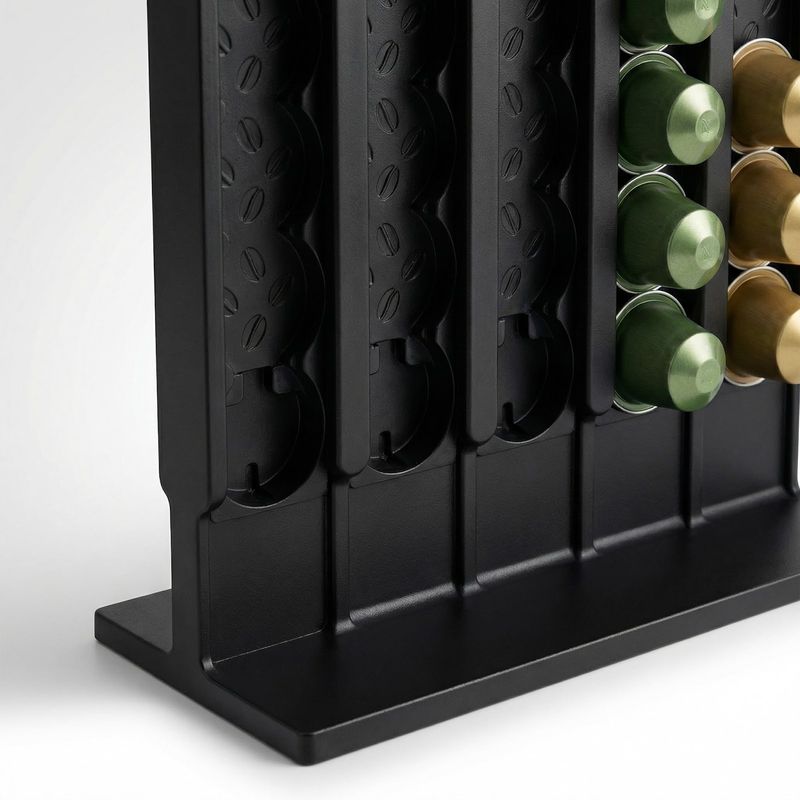 Electronice si Electrocasnice - Electrocasnice bucatarie - Preparare bauturi - Accesorii si consumabile aparate preparare bauturi - Suport Capsule Cafea Vertical Armonie, Negru, 25 cm - Infinity.ro