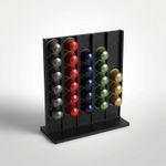 Electronice si Electrocasnice - Electrocasnice bucatarie - Preparare bauturi - Accesorii si consumabile aparate preparare bauturi - Suport Capsule Cafea Vertical Armonie, Negru, 25 cm - Infinity.ro