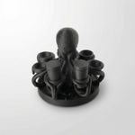 Casa si Gradina - Decoratiuni - Obiecte decorative - Accesorii decorative - Organizator Condimente Sculptural Octopus, Negru, 23 cm - Infinity.ro