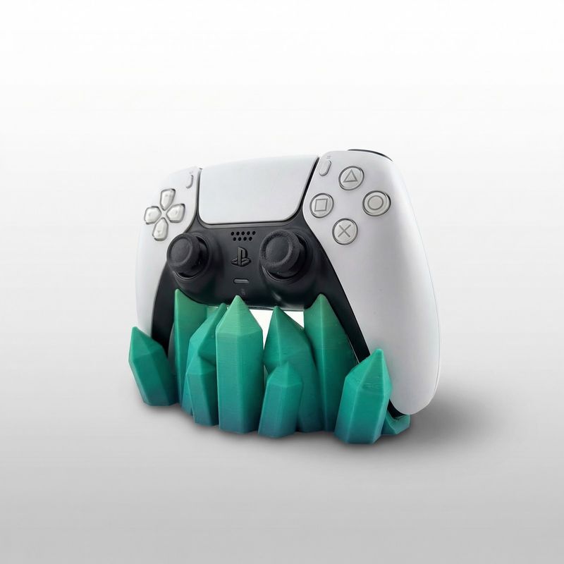 PC, gaming si accesorii - Gaming - Accesorii gaming - Accesorii console gaming - Suport Controller, Verde, 14cm, Design Cristale - Infinity.ro