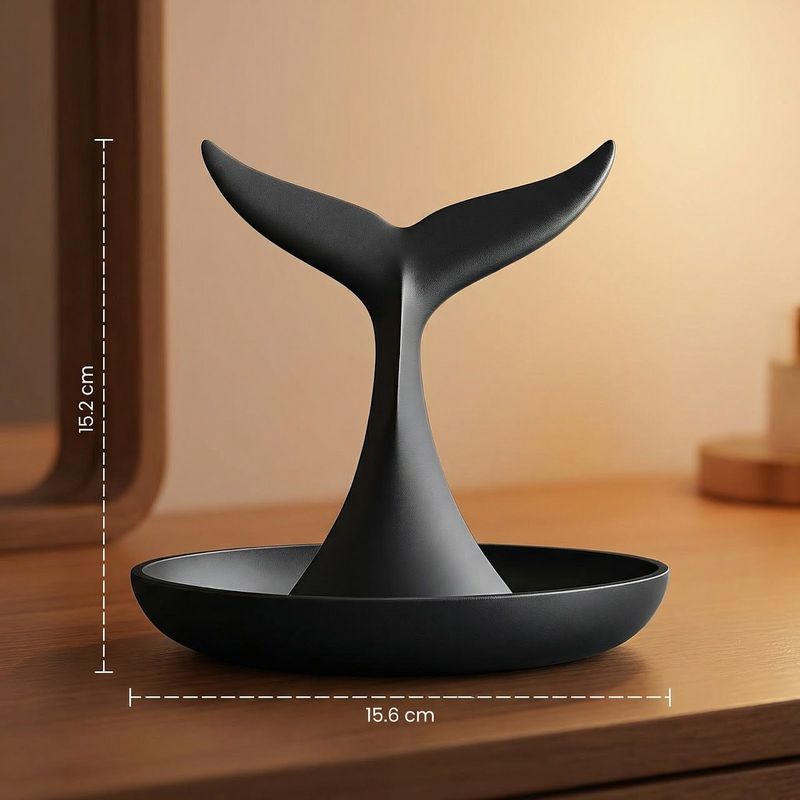 Fashion, accesorii si bijuterii - Femei - Bijuterii femei - Cutii bijuterii - Suport Bijuterii Silueta Marina, Negru, 16 cm - Infinity.ro