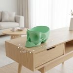 Casa si Gradina - Decoratiuni - Obiecte decorative - Vaze si boluri decorative - Bol Decorativ Craniu, Verde Menta, 15 cm - Infinity.ro