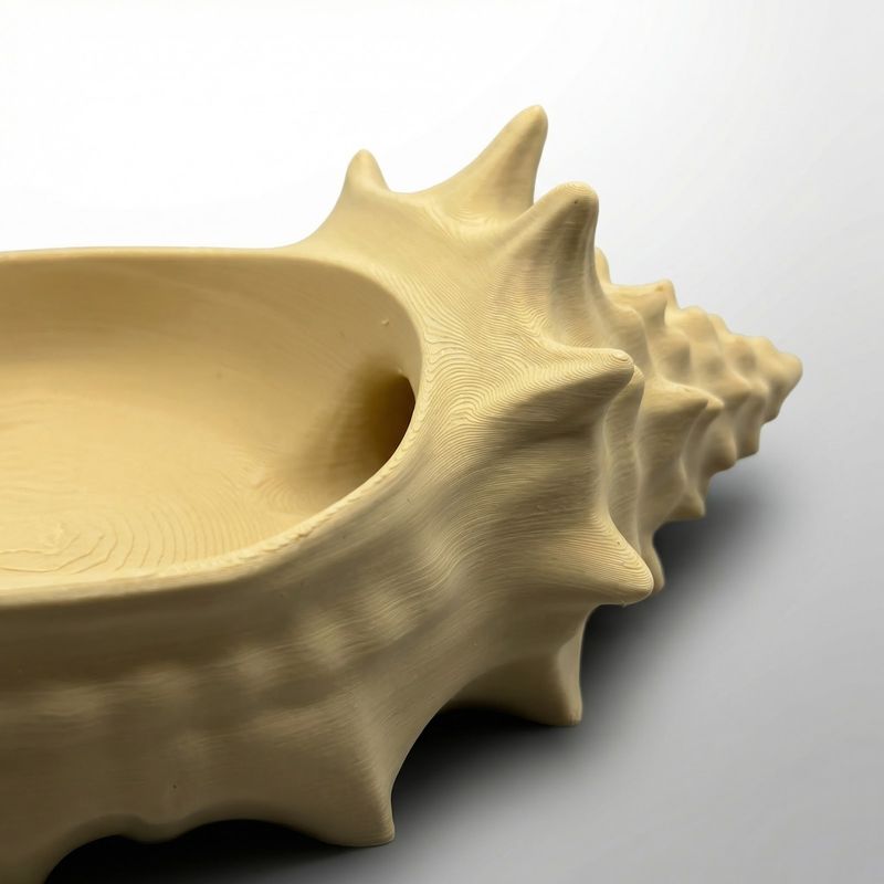 Casa si Gradina - Decoratiuni - Obiecte decorative - Vaze si boluri decorative - Bol Decorativ Scoica Marina, Bej, 18 cm - Infinity.ro