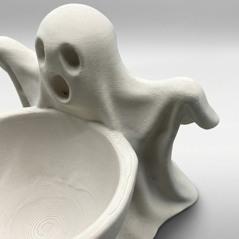 Casa si Gradina - Decoratiuni - Obiecte decorative - Vaze si boluri decorative - Bol Decorativ Fantomatic, Ivory White, 15 cm - Infinity.ro