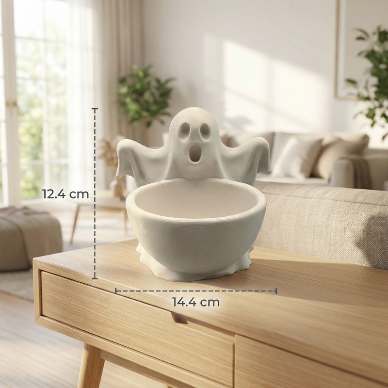 Casa si Gradina - Decoratiuni - Obiecte decorative - Vaze si boluri decorative - Bol Decorativ Fantomatic, Ivory White, 15 cm - Infinity.ro