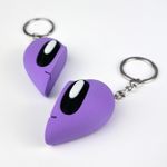 Market - Cadouri - Suveniruri - Set Brelocuri Inima Valentine's Day / Ziua Indragostitilor cu Magnet, 3D, Mov - Infinity.ro