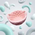 Casa si Gradina - Sanitare - Suporturi si accesorii baie - Accesorii baie - Cos organizator pentru baie, bej, 17 cm, textura matlasata - Infinity.ro