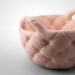 Casa si Gradina - Sanitare - Suporturi si accesorii baie - Accesorii baie - Cos organizator pentru baie, bej, 17 cm, textura matlasata - Infinity.ro