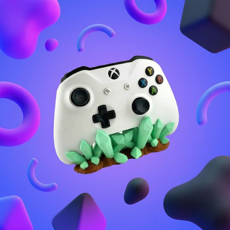 PC, gaming si accesorii - Gaming - Accesorii gaming - Accesorii console gaming - Suport Controller, 13 cm, Design Cristal Verde, Gaming - Infinity.ro