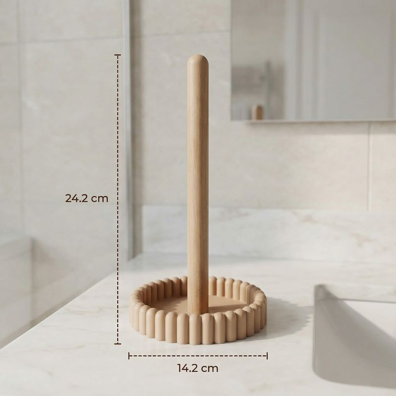 Casa si Gradina - Sanitare - Suporturi si accesorii baie - Accesorii baie - Suport prosoape, bej, design modern, 24 cm - Infinity.ro