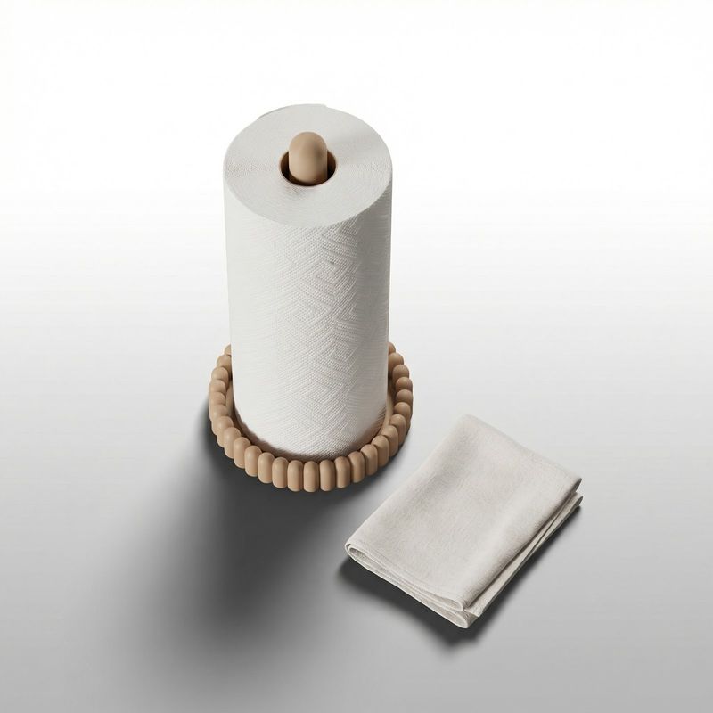 Casa si Gradina - Sanitare - Suporturi si accesorii baie - Accesorii baie - Suport prosoape, bej, design modern, 24 cm - Infinity.ro