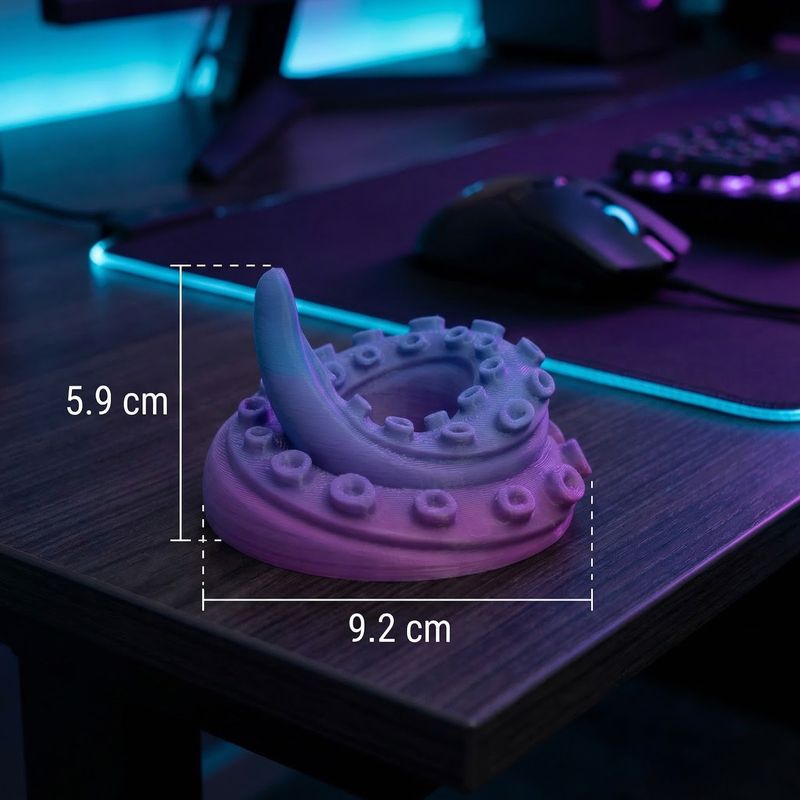 PC, gaming si accesorii - Gaming - Accesorii gaming - Accesorii console gaming - Suport Controller cu Tentacule Decorative, Mov, 10 cm - Infinity.ro