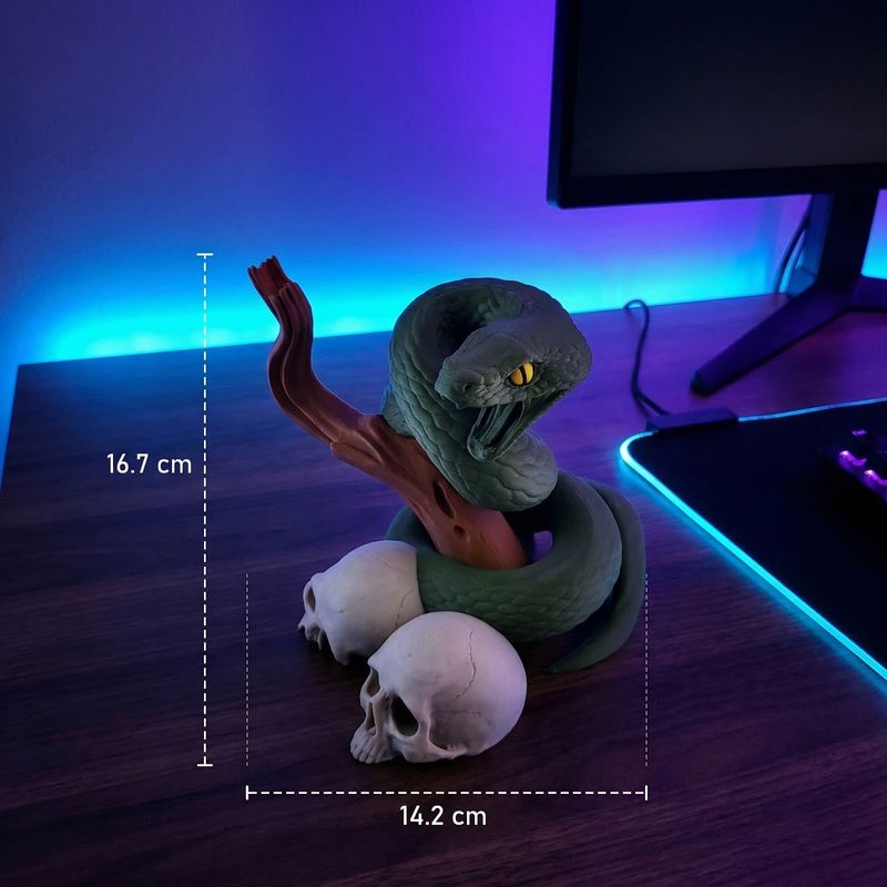 PC, gaming si accesorii - Gaming - Accesorii gaming - Accesorii console gaming - Suport Controller Serpent, Verde, 17 cm - Infinity.ro