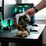 PC, gaming si accesorii - Gaming - Accesorii gaming - Accesorii console gaming - Suport Controller Serpent, Verde, 17 cm - Infinity.ro