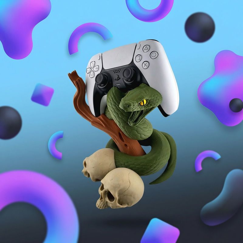 PC, gaming si accesorii - Gaming - Accesorii gaming - Accesorii console gaming - Suport Controller Serpent, Verde, 17 cm - Infinity.ro