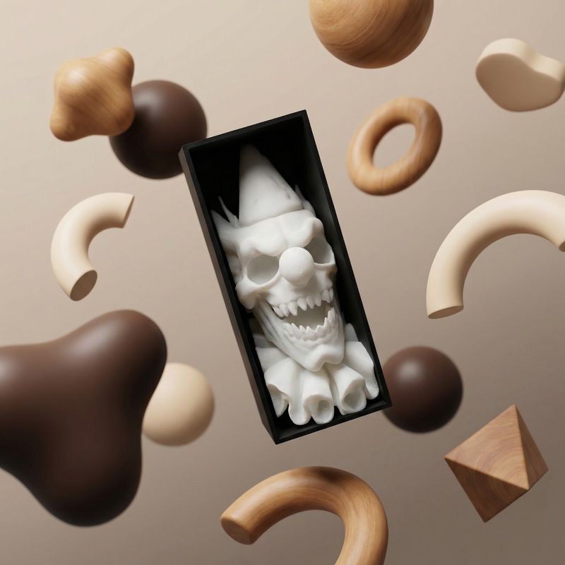 Carti si Birotica - Carti - Accesorii pentru cititori - Book Nook Decorativ Craniu Bufon Alb, 17 cm - Infinity.ro