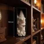 Carti si Birotica - Carti - Accesorii pentru cititori - Book Nook Decorativ Craniu Bufon Alb, 17 cm - Infinity.ro