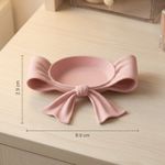 Fashion, accesorii si bijuterii - Femei - Bijuterii femei - Cutii bijuterii - Tavita Bijuterii cu Funda Sculpturala, Roz, 13 cm - Infinity.ro