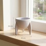 Casa si Gradina - Gradinarit si plante - Plante si ghivece - Ghivece si suporturi - Ghiveci Decorativ Retro Futurist, Alb, 9 cm - Infinity.ro