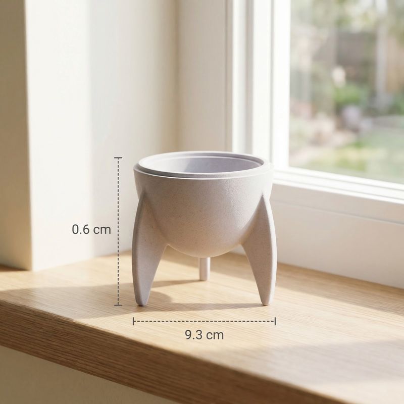 Casa si Gradina - Gradinarit si plante - Plante si ghivece - Ghivece si suporturi - Ghiveci Decorativ Retro Futurist, Alb, 9 cm - Infinity.ro