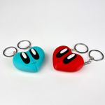 Market - Cadouri - Suveniruri - Set Brelocuri Inima Valentine's Day / Ziua Indragostitilor cu Magnet, 3D, Rosu si Albastru - Infinity.ro
