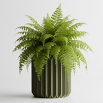 Casa si Gradina - Gradinarit si plante - Plante si ghivece - Ghivece si suporturi - Ghiveci decorativ cu design origami, culoare Verde Oliv, plastic PLA, diametru 12cm, inaltime 15cm - Infinity.ro