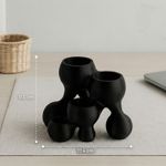Carti si Birotica - Birotica - Accesorii de birou - Suporturi accesorii birou - Organizator Birou Sculptural, Negru, 19 cm - Infinity.ro