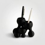 Carti si Birotica - Birotica - Accesorii de birou - Suporturi accesorii birou - Organizator Birou Sculptural, Negru, 19 cm - Infinity.ro