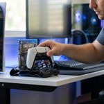 PC, gaming si accesorii - Gaming - Accesorii gaming - Accesorii console gaming - Suport Jocuri Sculptural cu 6 Sloturi, Negru, 20 cm - Infinity.ro