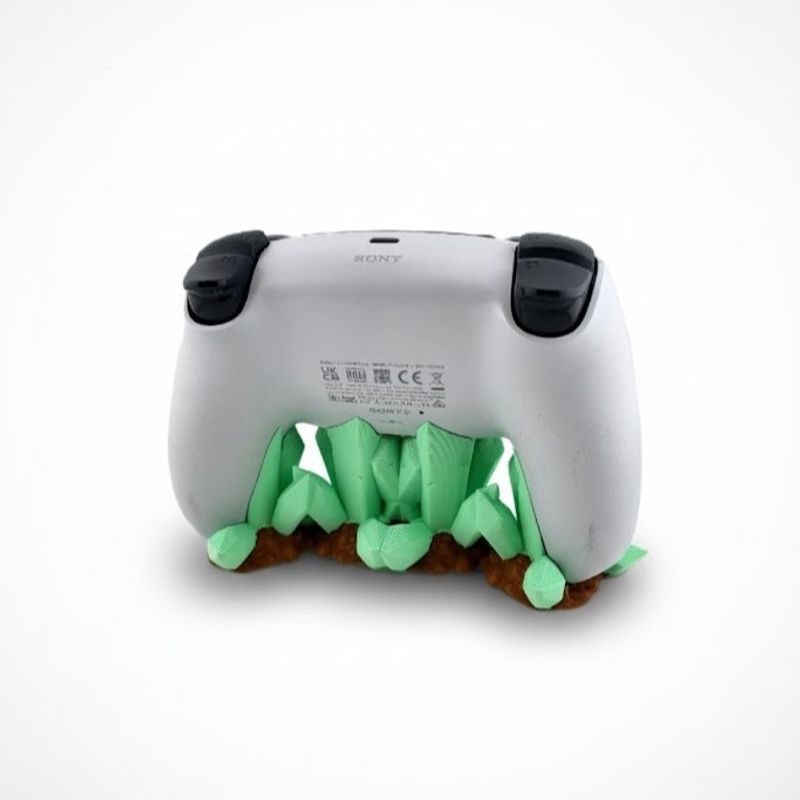PC, gaming si accesorii - Gaming - Accesorii gaming - Accesorii console gaming - Suport Controller PS5, fosforescent, design cristale verzi - Infinity.ro