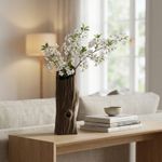 Casa si Gradina - Decoratiuni - Obiecte decorative - Vaze si boluri decorative - Vaza Decorativa cu Textura de Scoarta, Maro, 24 cm - Infinity.ro