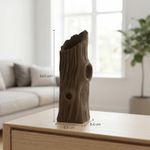 Casa si Gradina - Decoratiuni - Obiecte decorative - Vaze si boluri decorative - Vaza Decorativa cu Textura de Scoarta, Maro, 24 cm - Infinity.ro
