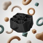 Carti si Birotica - Birotica - Accesorii de birou - Suporturi accesorii birou - Organizator Birou cu Compartimente Hexagonale, Negru, 16 cm - Infinity.ro