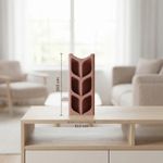 Casa si Gradina - Decoratiuni - Obiecte decorative - Vaze si boluri decorative - Vaza Decorativa cu Decupaje Botanice, Roz pudrat, 24 cm - Infinity.ro